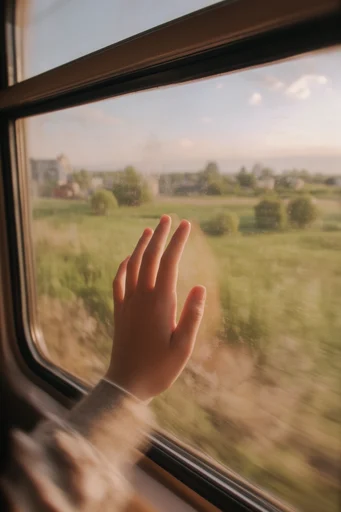 Nostalgic Golden Transit style reference image — frame-within-a-frame