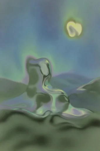 Luminous Liquid Surrealism style AI image example 2