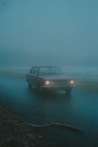 Cinematic Twilight Solitude style reference image — cinematic blue hour