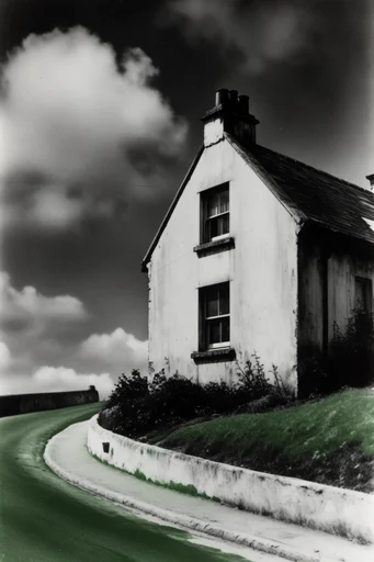 Surreal Analog Retro-Collage style reference image — high contrast monochrome