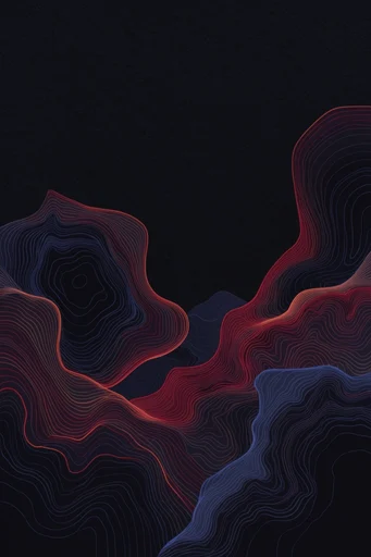 Luminous Topographic Surrealism style reference image — high-contrast noir