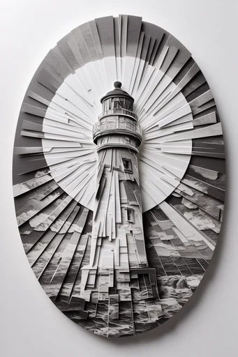 Fractured Monochrome Assemblage style reference image — slit-scan distortion