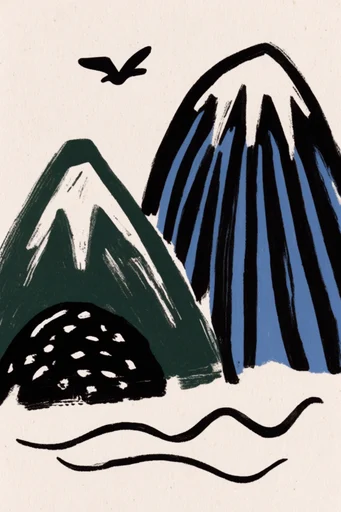 Raw Graphic Print Expressionism style reference image — linocut print style