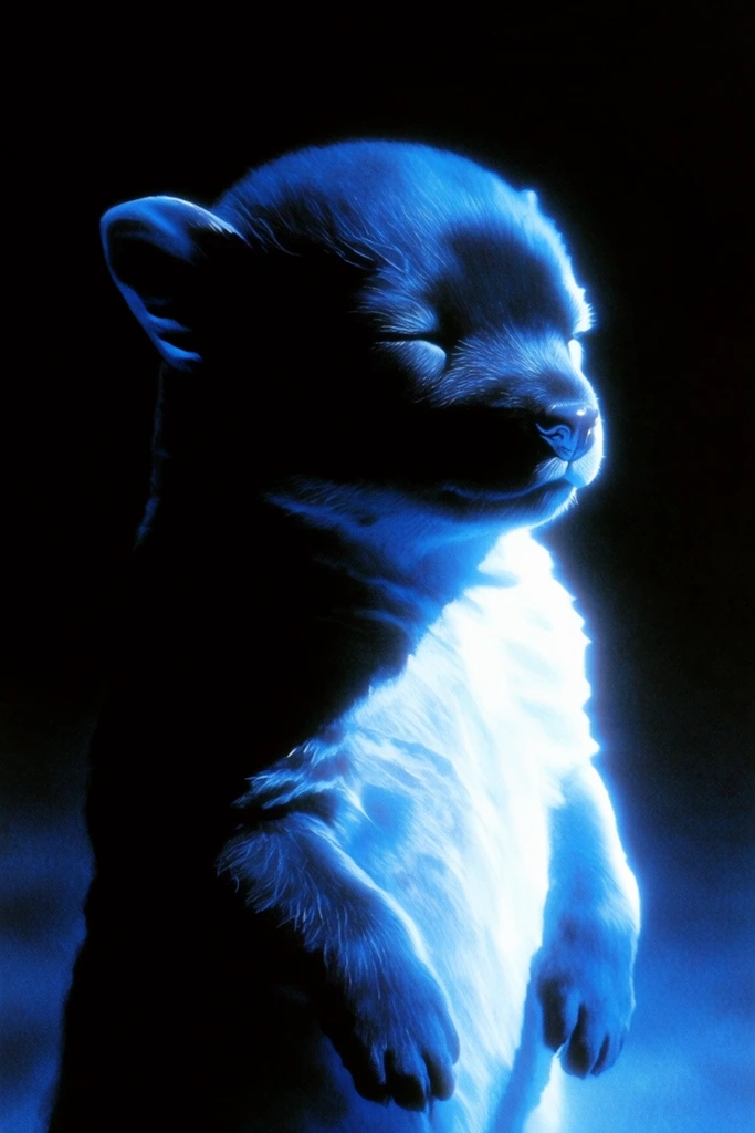 Luminous Cobalt Noir style AI image example 3