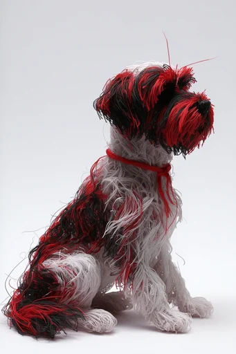 Visceral Crimson Abstraction style reference image — synthetic biology aesthetic