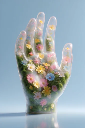 Translucent Biophilic Glassmorphism style reference image — soft pastel gradients