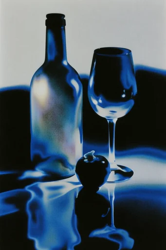 Luminescent Thermal Ether style reference image — electric cyan and cobalt glow