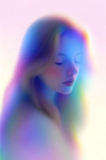 Luminous Spectral Haze style reference image — diffused neon glow