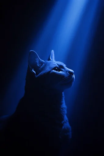 Cinematic Cobalt Chiaroscuro style reference image — minimalist composition