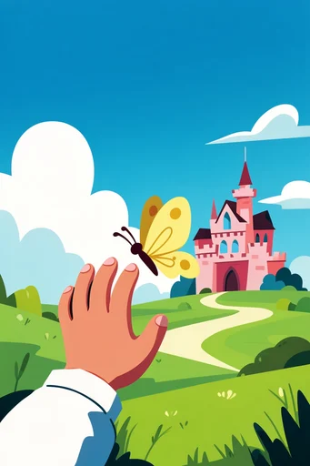 Vibrant Whimsical Solarpunk style reference image — Ghibli-inspired aesthetic