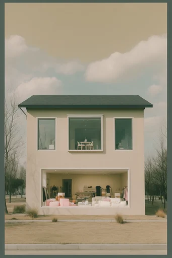 Structured Earthy Minimalism style AI image example 4