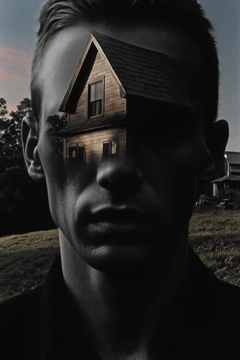 Cinematic Surreal Noir style AI image example 4
