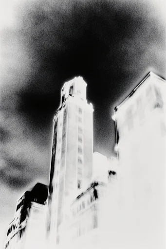 Ethereal Noir Luminescence style reference image — high-contrast monochrome