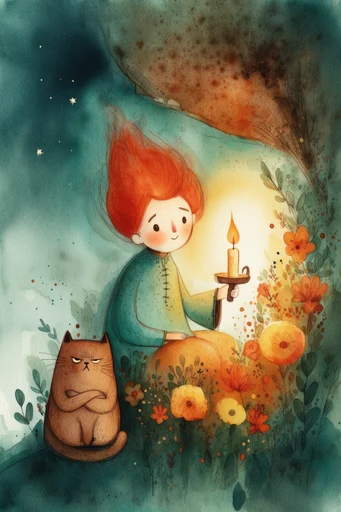Dark Whimsical Storybook Surrealism style reference image — muted earthy palette