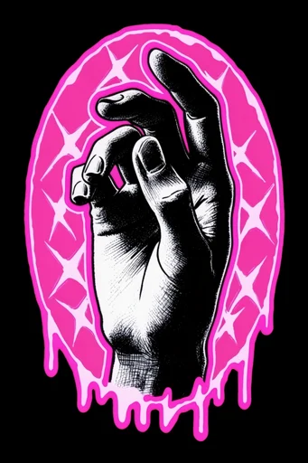 Neon Grunge Collage style reference image — high-contrast black and white