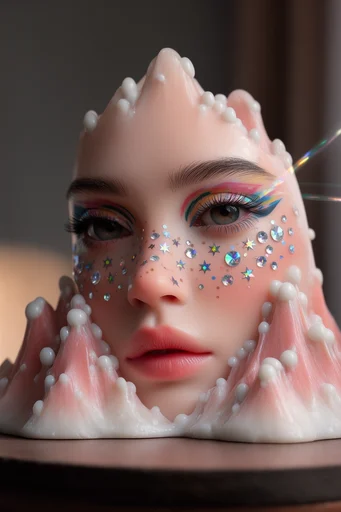 Luminous Cyber Glitz style reference image — ethereal glow