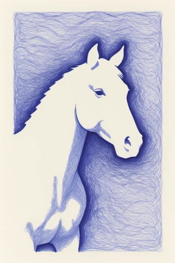 Monochromatic Negative Space style AI image example 3
