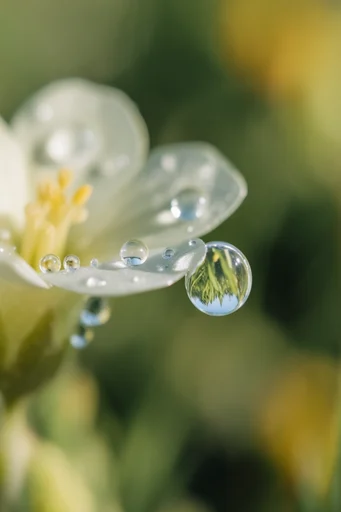 Refractive Macro Worlds style reference image — shallow depth of field