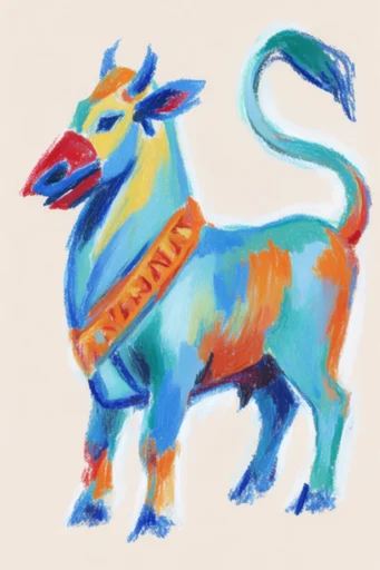 Expressive Fauvist Sketchbook style reference image — expressive gestural brushstrokes