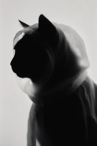Minimalist Noir Monochrome style reference image — avant-garde composition