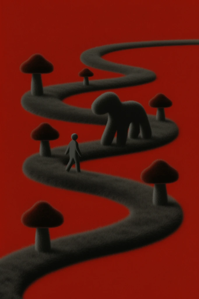 Crimson Velvet Surrealism style AI image example 3