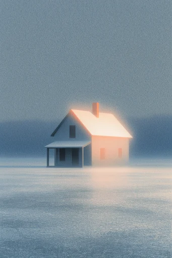 Nostalgic Blue Etherealism style reference image — dreamy surrealism
