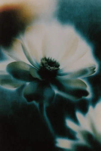 Spectral Ethereal Noir style reference image — deep indigo and cream palette