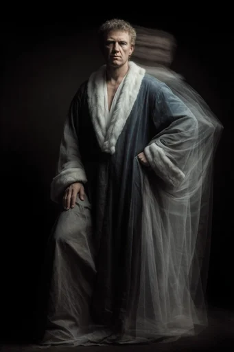 Monochromatic Kinetic Surrealism style reference image — long exposure photography