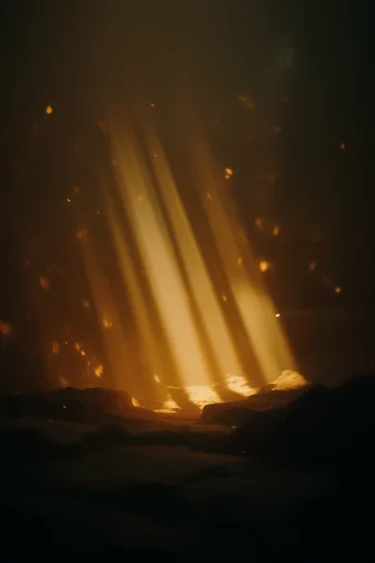Cinematic Amber Noir style AI image example 2