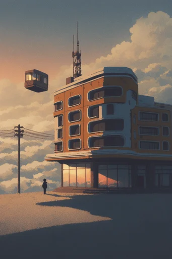 Digital Nostalgic Surrealism style reference image — lo-fi digital aesthetic
