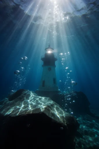 Luminous Abyssal Immersion style reference image — sunshafts