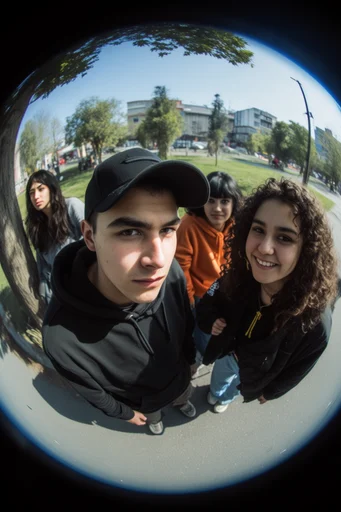 Dynamic Fisheye Distortion style reference image — fisheye lens