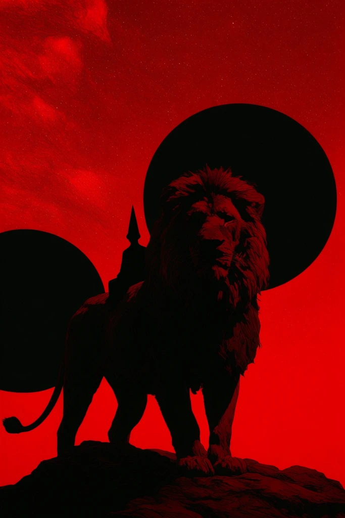 Crimson Noir Surrealism style AI image example 3