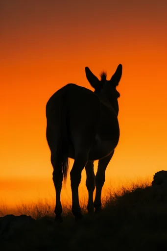 Cinematic Amber Silhouette style AI image example 3