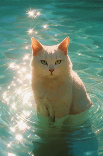 Ethereal Prismatic Aqueous style reference image — soft-focus bokeh