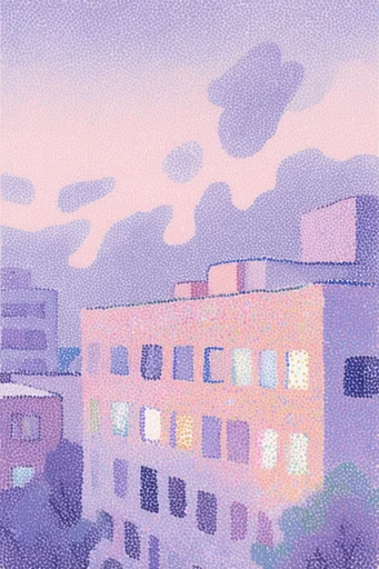 Pointillist Dream Tapestry style reference image — pointillism