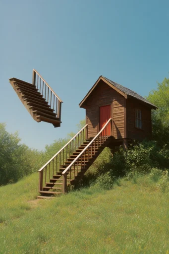 Surrealist Liminal Pastoralism style AI image example 4