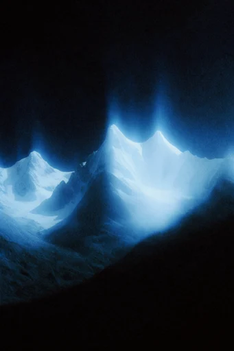 Nocturnal Ethereal Cyan style reference image — bioluminescent cyan glow