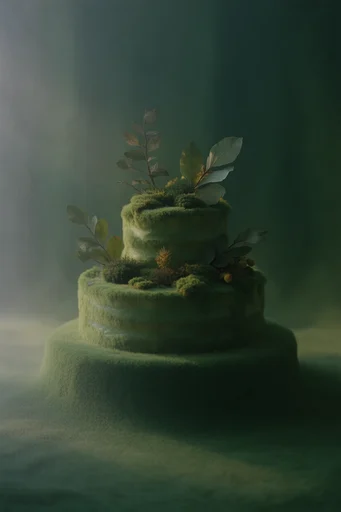 Ethereal Verdant Surrealism style reference image — liminal dreamlike composition
