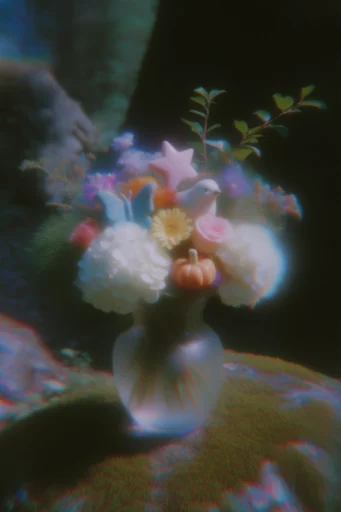 Luminescent Analog Dreamscape style reference image — chromatic aberration