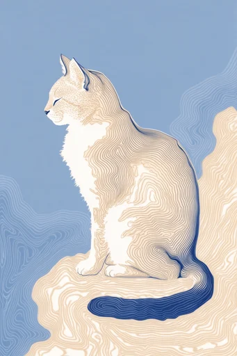 Monochromatic Indigo Cartography style reference image — minimalist graphic composition