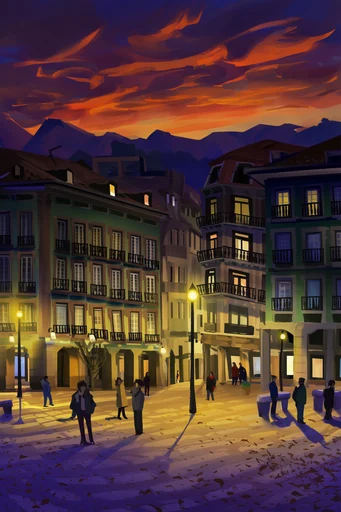 Vibrant Urban Painterly style reference image — painterly digital illustration