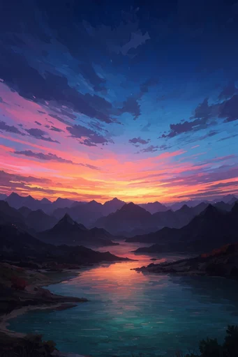 Vibrant Painterly Horizons style reference image — painterly digital art