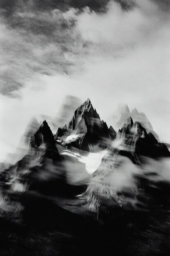 Spectral Kinetic Noir style reference image — high-contrast black and white