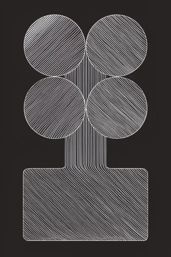 Monochrome Algorithmic Precision style reference image — technical ink drafting