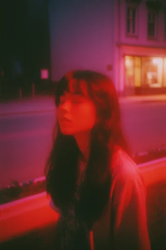 Spectral Analog Noir style reference image — analog light leaks