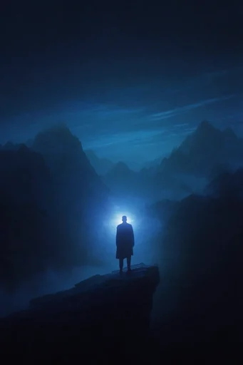 Luminous Monolithic Void style reference image — atmospheric grain