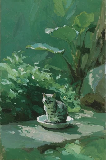 Luminous Verdant Impressionism style reference image — expressive brushwork