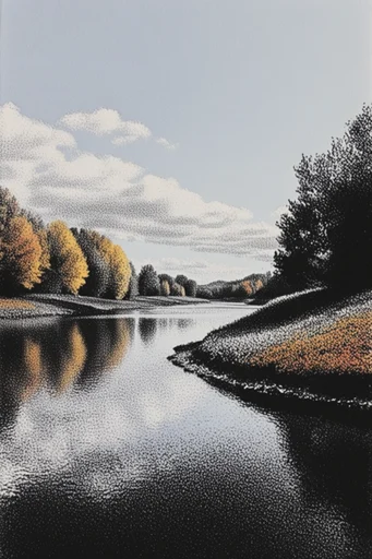 Monochrome Chiaroscuro Realism style AI image example 2
