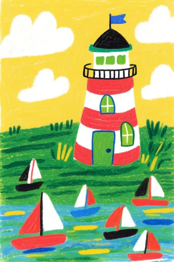 Playful Risograph Naivety style reference image — color registration offset